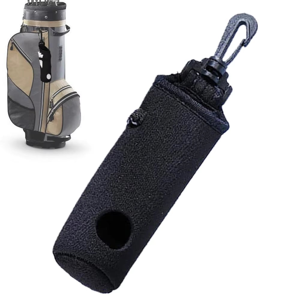 Golf Ball Holder Portable Golf Tee Holders Outdoor Golf Accessories Golf Ball Sleeve with Belt Clip Golf Ball Storage Bag For