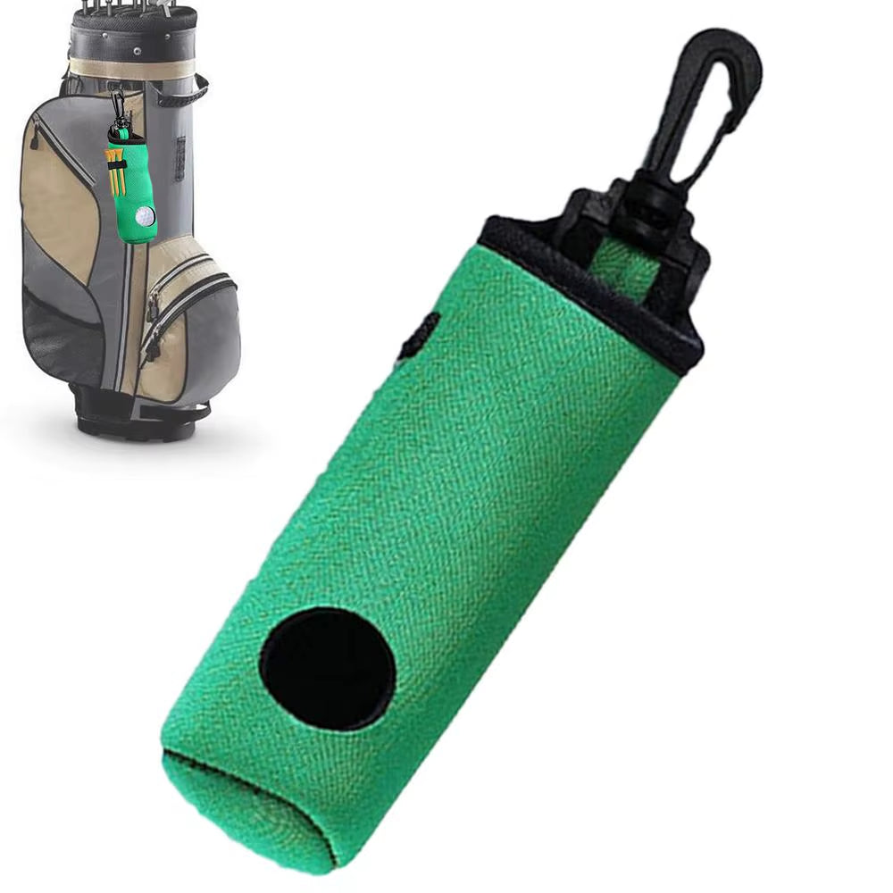 Golf Ball Holder Portable Golf Tee Holders Outdoor Golf Accessories Golf Ball Sleeve with Belt Clip Golf Ball Storage Bag For