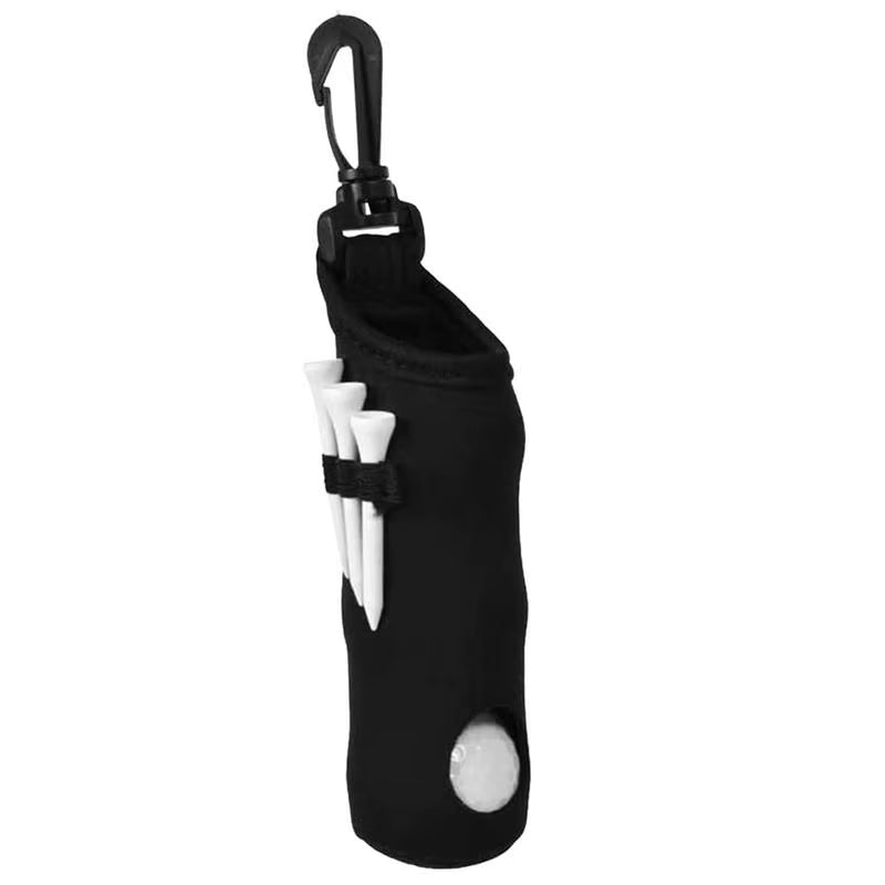 Golf Ball Holder Portable Golf Tee Holders Outdoor Golf Accessories Golf Ball Sleeve with Belt Clip Golf Ball Storage Bag For