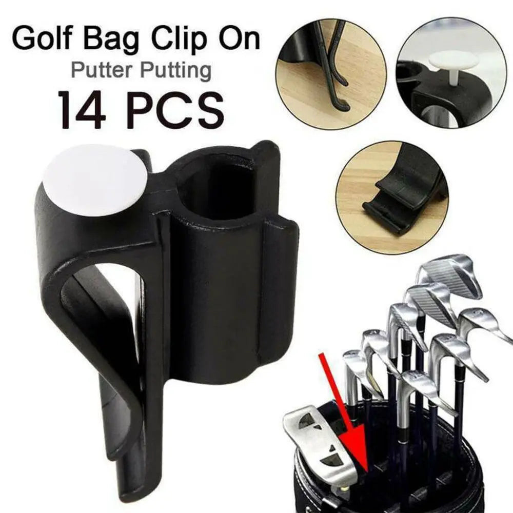 14Pcs Golf Equipment Golf Accessories Putting Organizer Golf Club Clip on Putter Holder Golf Bag Clip Golf Putter Holder